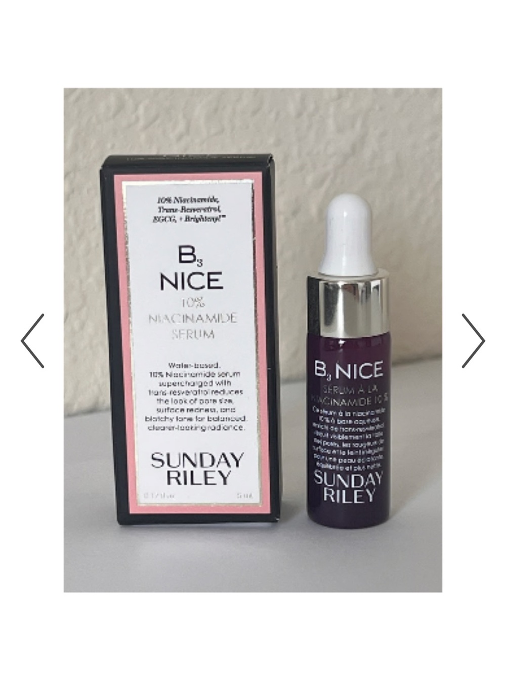 Sunday Riley B3 Nice 10% Niacinamide Serum 0.17 oz 5mL Travel Size